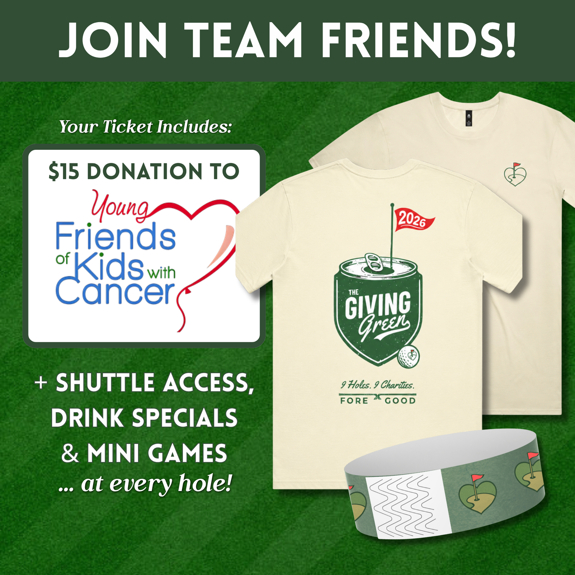 TEAM FRIENDS TICKET: Support Young Friends of Kids with Cancer
